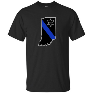 Indiana Sheriff Deputy Thin Blue Line Deputy Sheriff T-shirt