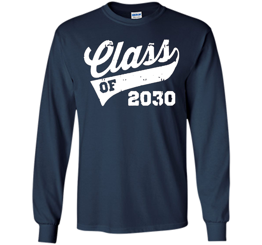 Kindergarten T-shirt Class Of 2030 Kindergarten Style T-shirt Navy