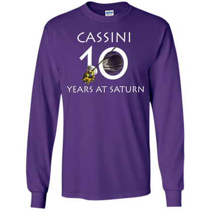 Cassini Grand Finale T-shirt Cassini 10 Years At Saturn T-shirt Purple