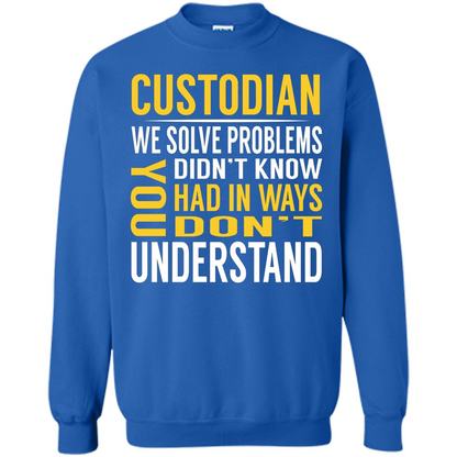 Custodian Solve Problems T-shirt Royal
