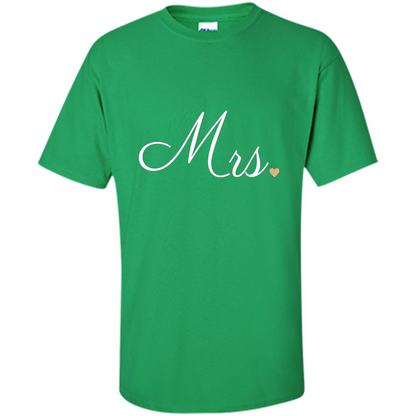 Mrs. Wedding T-shirt Irish Green