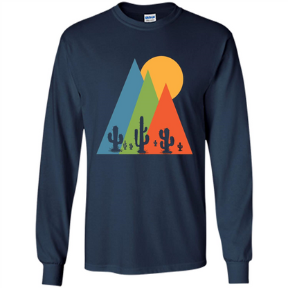 Cactus, Mountain and Sun T-shirt Navy