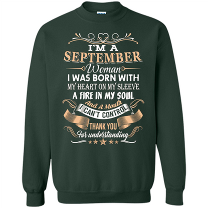 I'm A September Woman T-shirt Forest Green