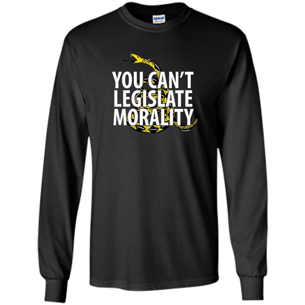 Gadsden Libertarian T-shirt You Can't Legislate Morality Black