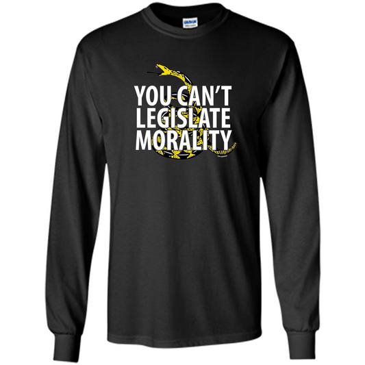Gadsden Libertarian T-shirt You Can't Legislate Morality Black