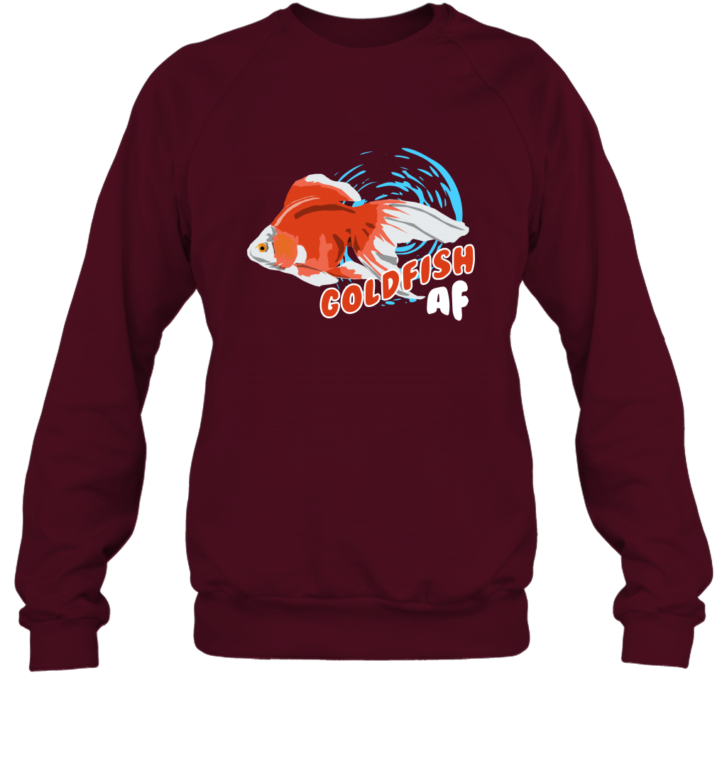 Goldfish AF Fish Shirt Sweatshirt Sweatshirt Maroon