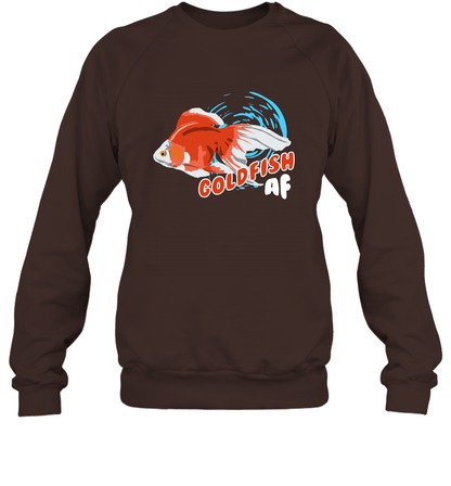 Goldfish AF Fish Shirt Sweatshirt Sweatshirt Dark Chocolate
