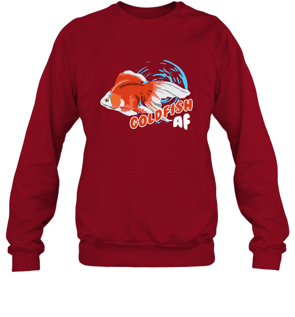 Goldfish AF Fish Shirt Sweatshirt Sweatshirt Cardinal Red