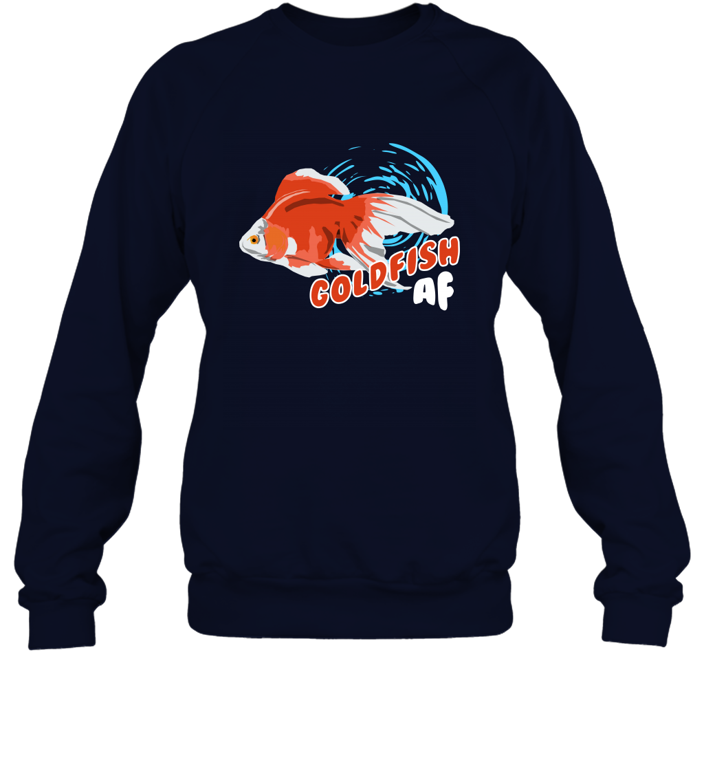 Goldfish AF Fish Shirt Sweatshirt Sweatshirt Navy