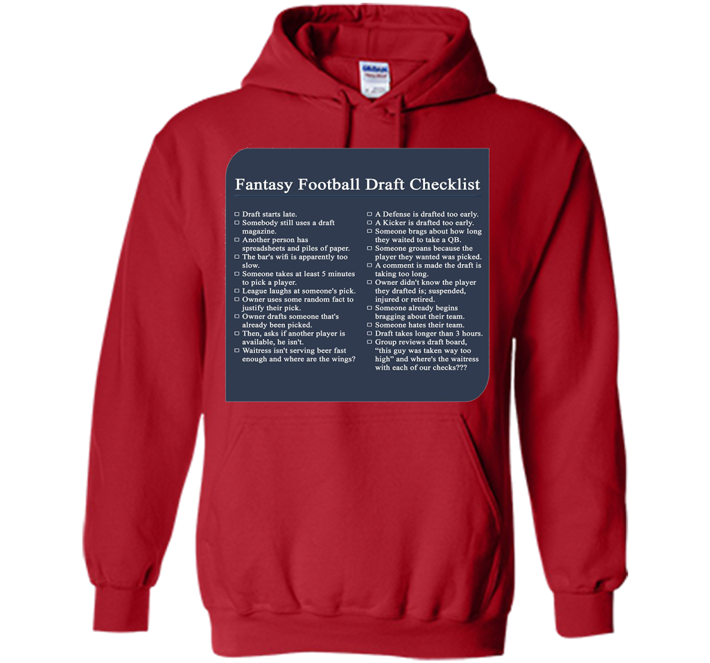 Fantasy Football Draft Checklist T-shirt