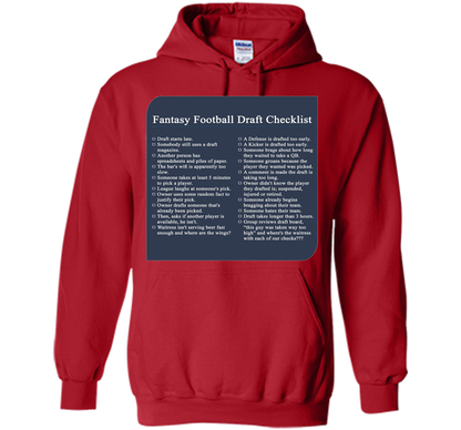 Fantasy Football Draft Checklist T-shirt