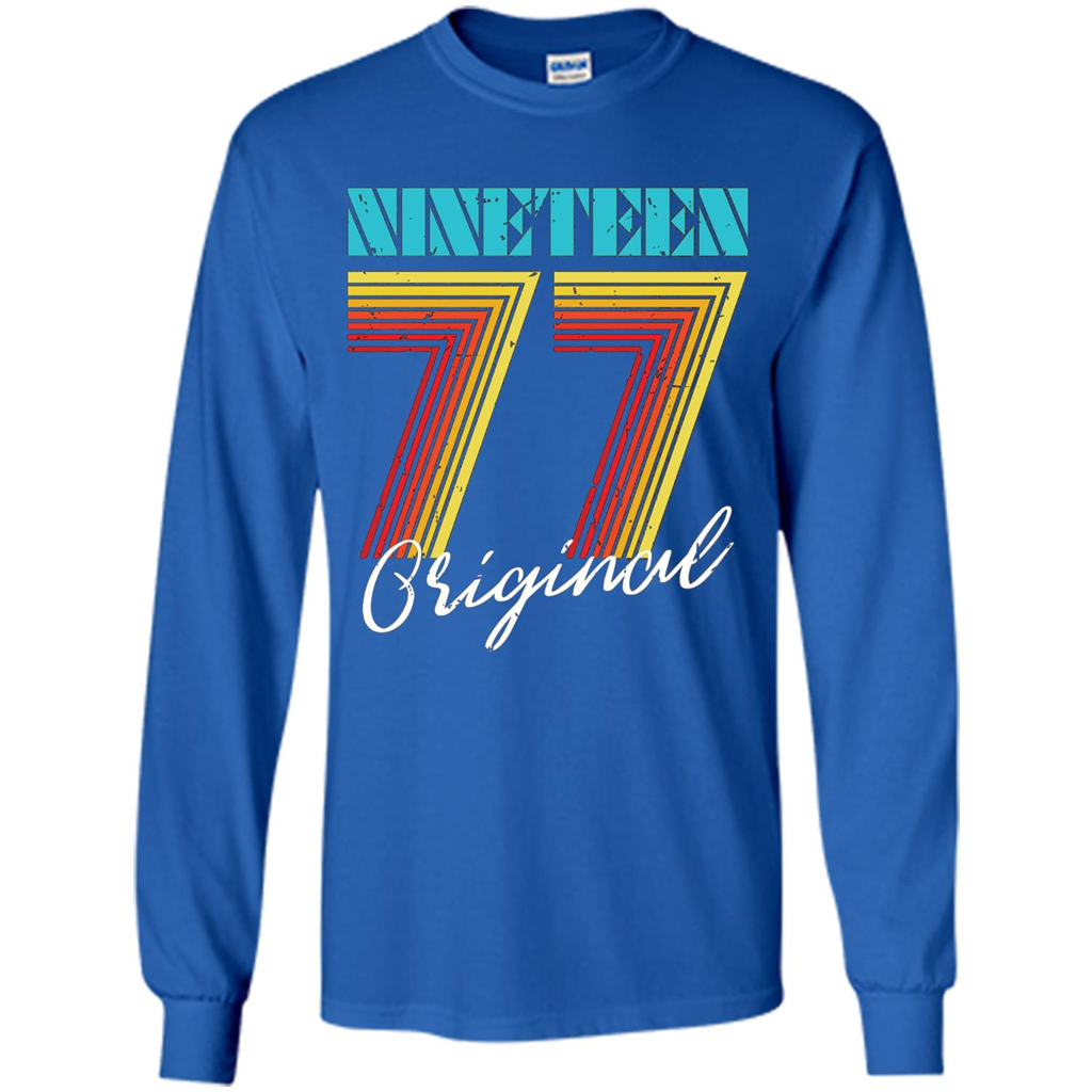 Original 1977 Birthday T-shirt Royal