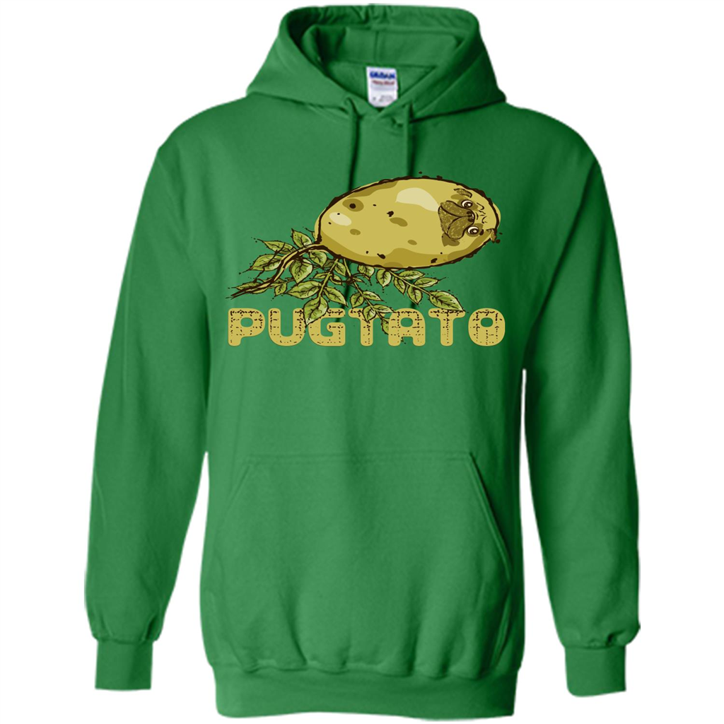 Pug Love Pug And Potato T-shirt Irish Green