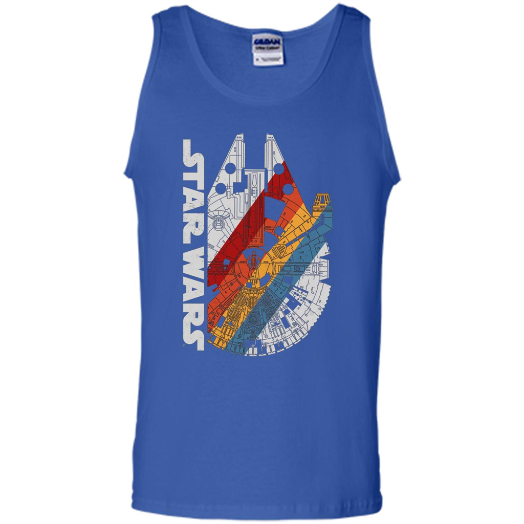 Movie T-shirt The Millennium Falcon Wears Retro Stripes T-shirt Royal