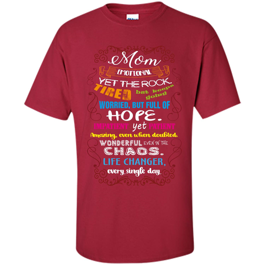 Mommy T-shirt Mom Emotional Yet The Rock Tired Cardinal