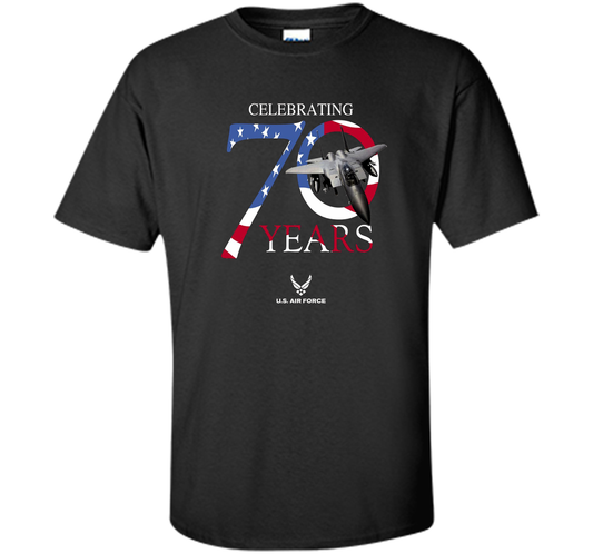 USAF United States Air Force 70 Year Anniversary T-shirt Black S
