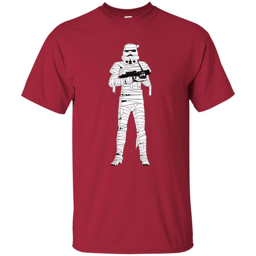 Stormtrooper Mummy Wraps Halloween T-Shirt Cardinal