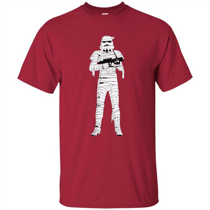 Stormtrooper Mummy Wraps Halloween T-Shirt Cardinal