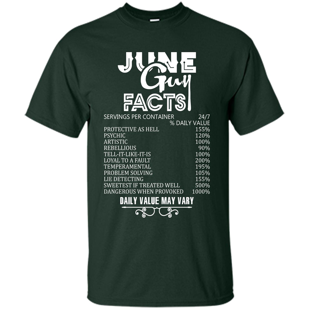 June Guy Facts T-shirt Forest Green