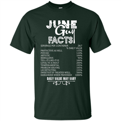 June Guy Facts T-shirt Forest Green