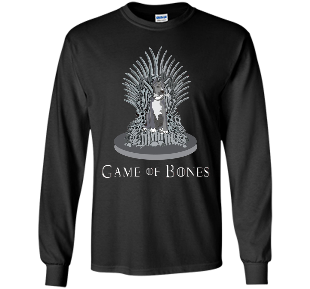 Pitbull Game of Bones Funny Parody T-shirt Black