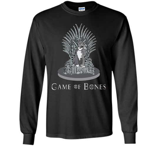 Pitbull Game of Bones Funny Parody T-shirt Black