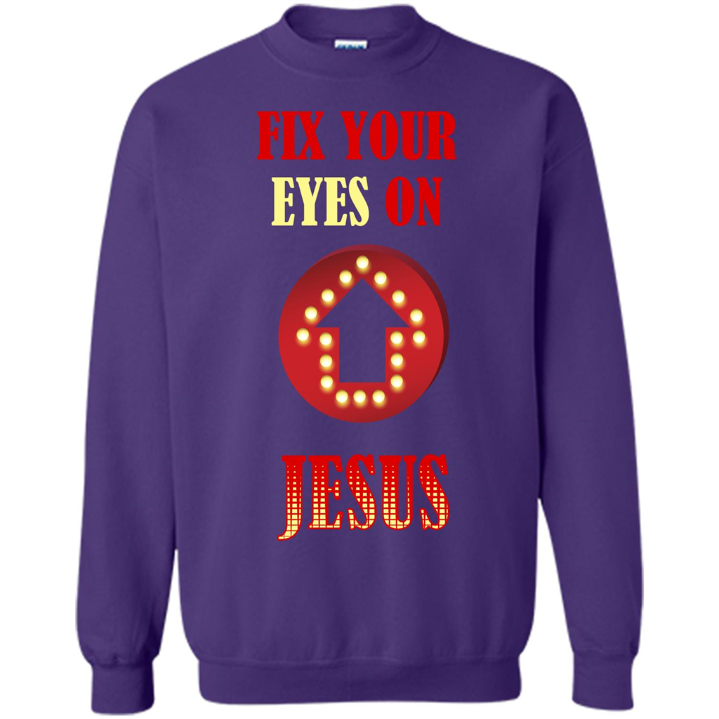 Christian T-shirt Fix Your Eyes On Jesus T-shirt Purple