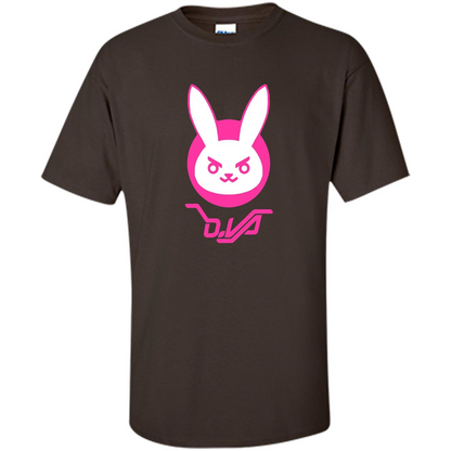 Overwatch D.VA Bunny Spray T-shirt Dark Chocolate