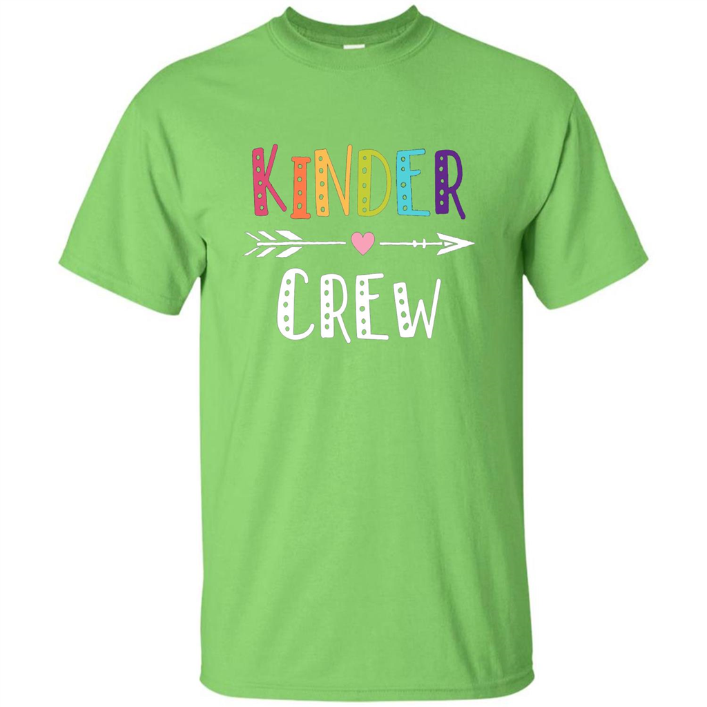Kinder Crew Kindergarten Teacher T-Shirt School Day T-shirt Lime