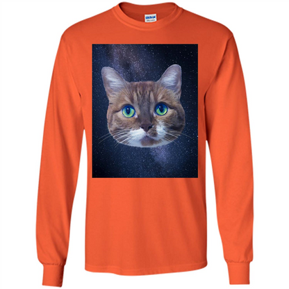 Galaxy Cat T-shirt Orange