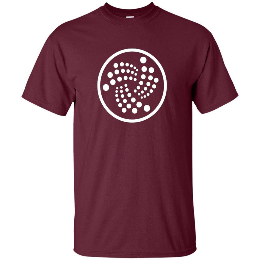 Iota T-Shirt - MIOTA Cryptocurrency Blockchain Token T-shirt Maroon
