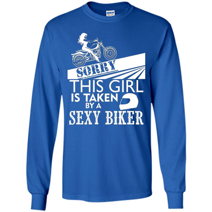 Funny Biker T-shirt This Girl Is Taken By A Biker T-shirt Royal