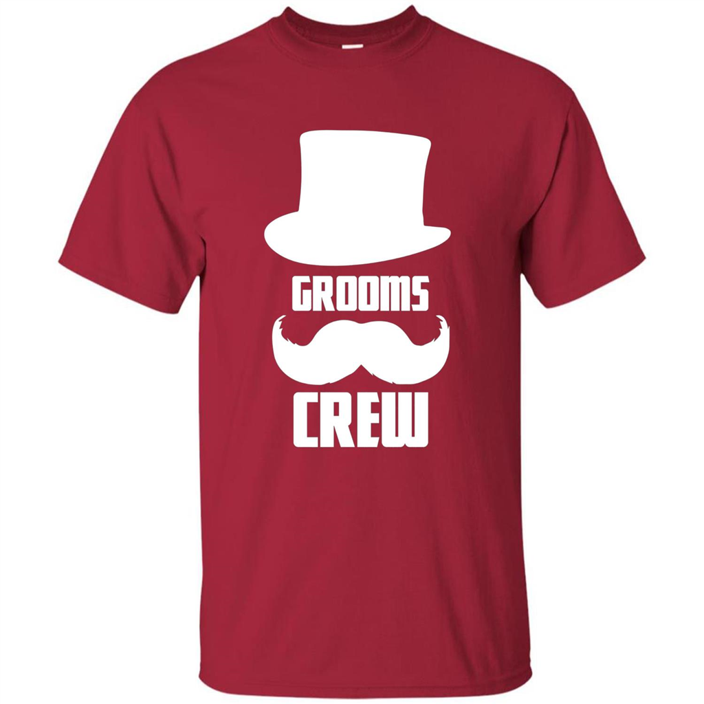 Grooms Crew T-shirt Funny Bachelor and Groom Party T-Shirt Cardinal