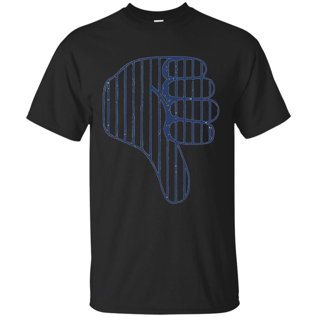 Baseball T-shirt Baseball Celebration Thumbs Down T-shirt Black