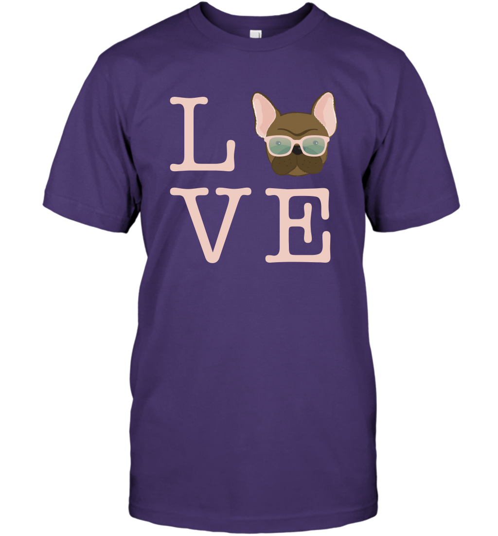 Love Dog Shirt T-Shirt T-Shirt Purple