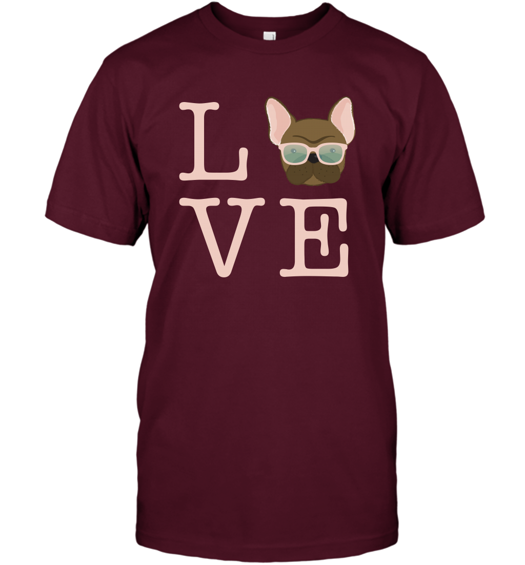 Love Dog Shirt T-Shirt T-Shirt Maroon