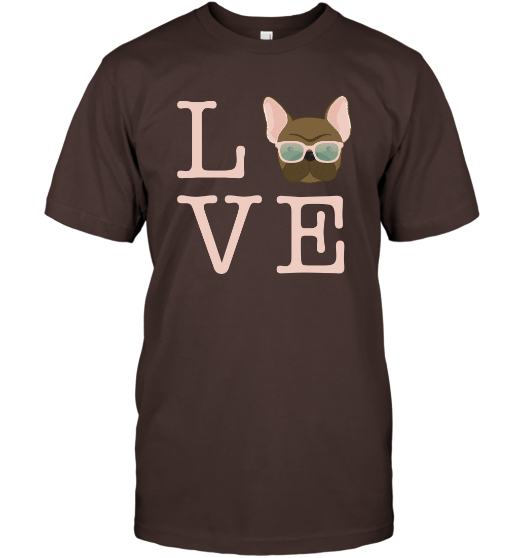Love Dog Shirt T-Shirt T-Shirt Dark Chocolate