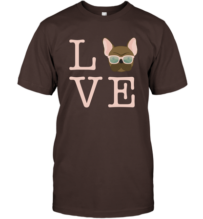 Love Dog Shirt T-Shirt T-Shirt Dark Chocolate