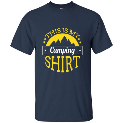 This Is My Camping T-Shirt For Hiking And Exploring Navy