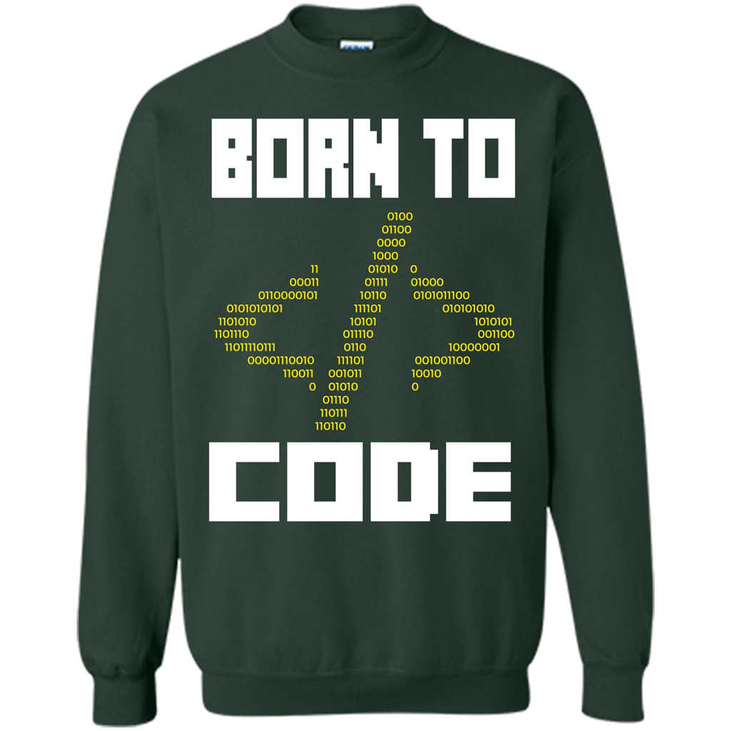 Programmers T-shirt Born To Code Design Developer Forest Green