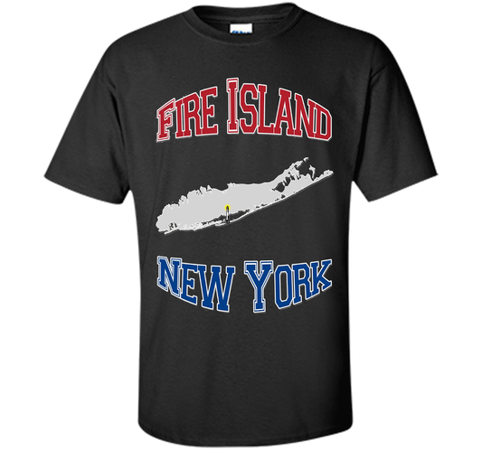 Fire Island New York T-shirt Black