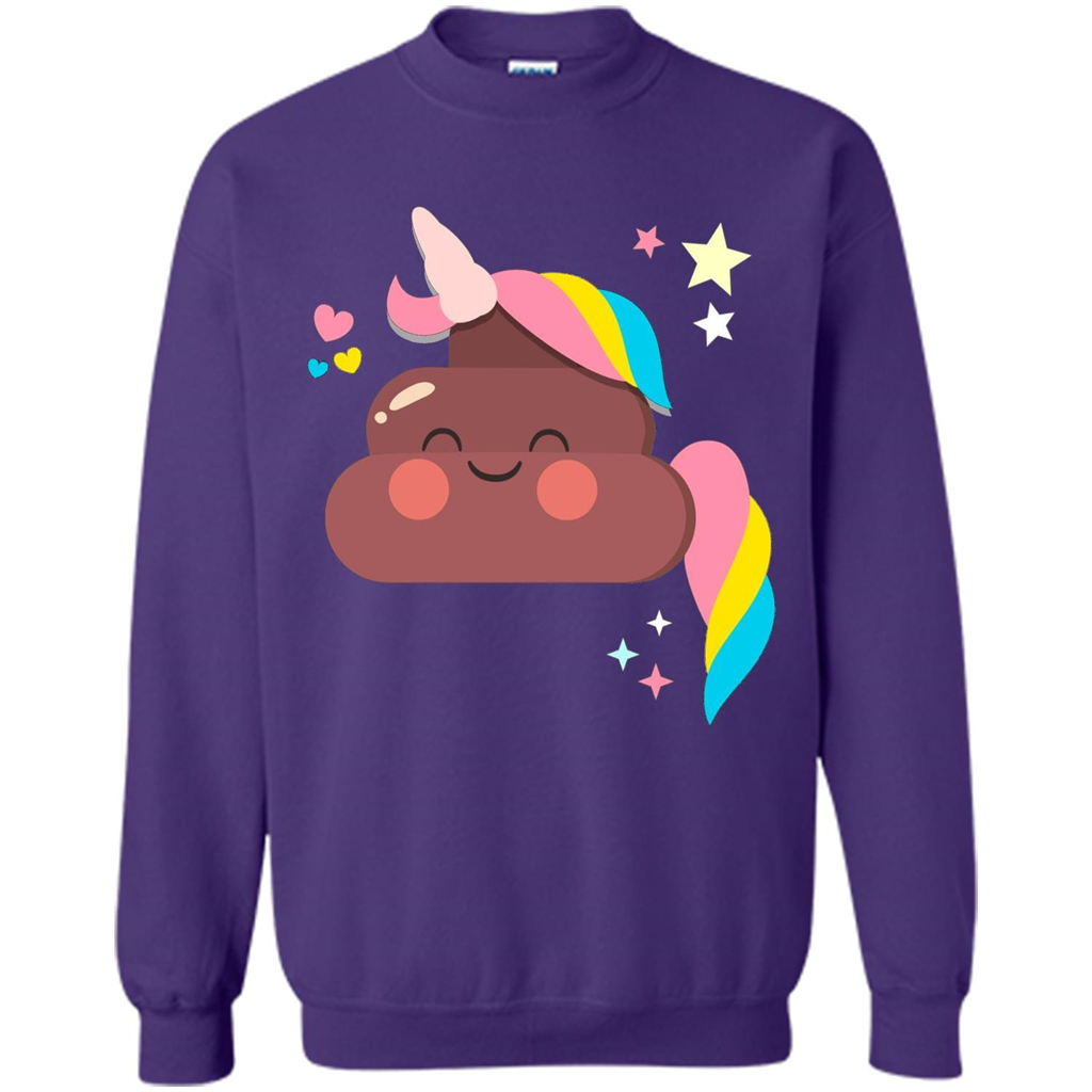 Emoji Happy Unicorn Poop Funny T-shirt Orange