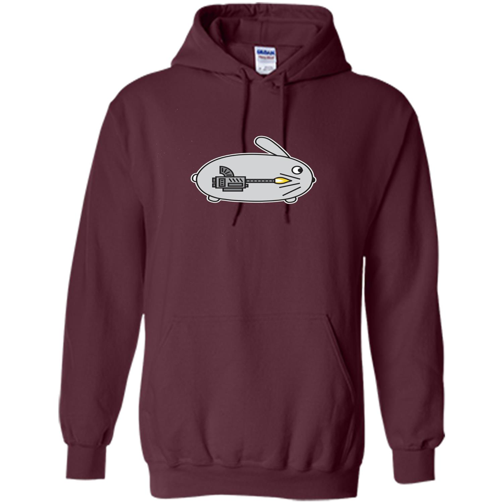Bunny vs Dinosaur T-shirt Maroon