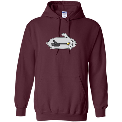 Bunny vs Dinosaur T-shirt Maroon