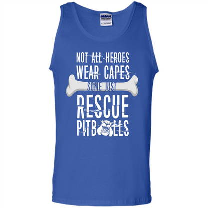 Pitbulls. Not All Heroes Wear Capes Some Just Rescue Pitbulls T-shirt Royal