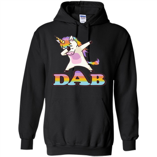 Cute Unicorn Dabbing T-shirt Black