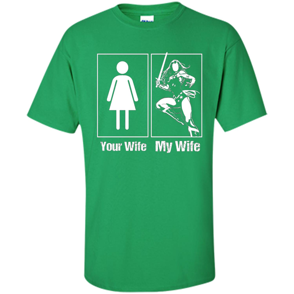 My Wife Is Super Woman T-shirt Mens Your Wife My Wife Irish Green