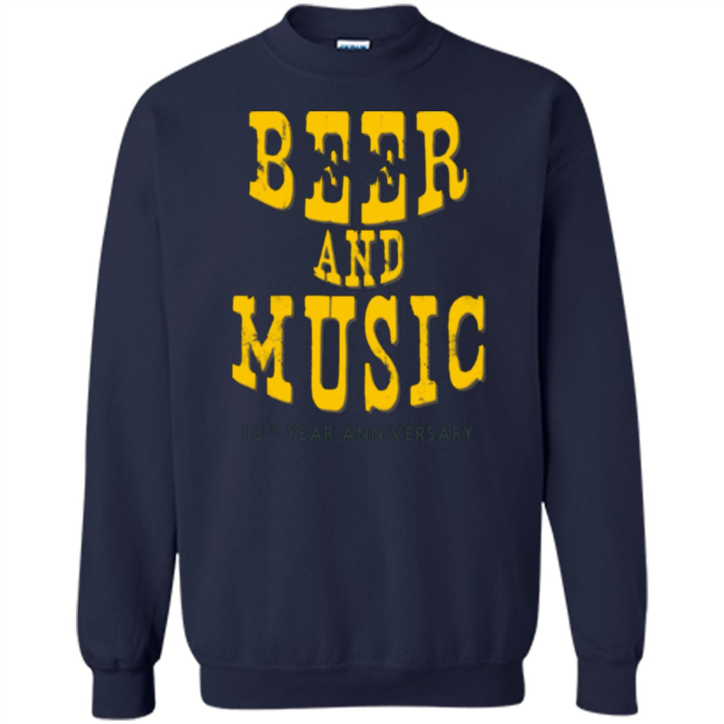 Beer And Music 10th Year Anniversary T-shirt Navy