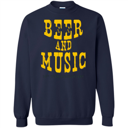 Beer And Music 10th Year Anniversary T-shirt Navy