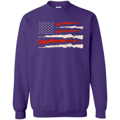USA Flag Of Guns 2nd Amendment T-shirt Purple